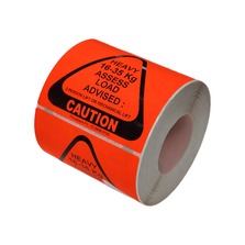 Pre-Printed Heavy 16-35 Kg Caution Freight Label 85 X 74mm