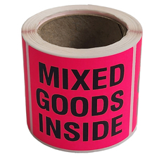 Pre-Printed Mixed Goods Inside Labels 60 X 50mm