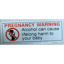 Pre-Printed Pregnancy Warning Labels 70 X 24mm