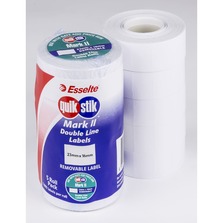 Genuine White Removable QuikStik Mark II 23 X 16mm Labels 5 Pack Of Rolls