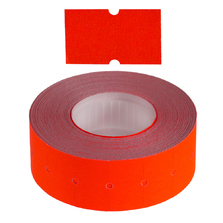 Permanent 21x12mm Fluro Red Labels